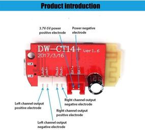 img 3 attached to 🔊 Comidox 1 шт. CT14 Bluetooth Усилитель мощности модуль звука 5VF 5W+5W с портом зарядки для DIY звуковой коробки динамика и улучшения стереофонического эффекта