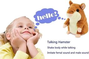img 3 attached to 🐹 Интерактивный разговаривающий хомяк: увлекательный повторяющийся компаньон для малышей