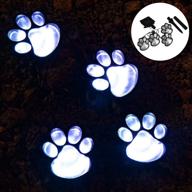 🐾 outdoor led solar garden path lawn yard decor lamp with solar dog cat animal paw print lights - solar paw логотип