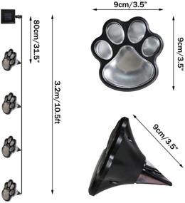 img 1 attached to 🐾 Outdoor LED Solar Garden Path Lawn Yard Decor Lamp with Solar Dog Cat Animal Paw Print Lights - Solar Paw