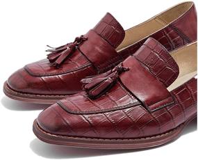 img 2 attached to Beautoday Alligator Pattern Leather 6 5 Men's Shoes