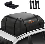 🚗 iswees car top bag - waterproof auto cargo carriers roofbag | vehicle truck automotive rooftop luggage storage bag with/without rack | universal fit for suv, jeep, subaru, toyota | soft automobile roofbag (black) logo