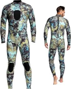 img 4 attached to Dyung Tec 3MM Camo Neoprene Wetsuits: Ultimate Full Suit for Scuba Diving, Spearfishing, and Water Sports - Men's and Unisex One Piece Sport Skin