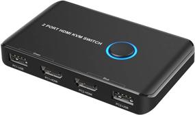 img 3 attached to ABLEWE KVM Switch HDMI 2 Port Box - Share 🔀 Keyboard, Mouse, Printer, and HD Monitor between 2 Computers, UHD 4K@60Hz Support