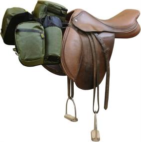 img 2 attached to 🏇 High-Performance TrailMax English Pommel Horse Saddlebags: 6 Zippered Compartments & 2 Water Bottle Holders