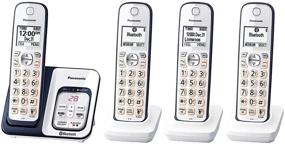 img 1 attached to 📞 Телефон Panasonic KX-TGD564A2 с Bluetooth и без проводов Link2Cell, голосовым ассистентом, автоответчиком и 4 трубками