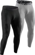 👖 2 pack of devops men's thermal compression pants: high-performance athletic leggings base layer bottoms logo