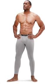 img 3 attached to 👖 2 Pack of DEVOPS Men's Thermal Compression Pants: High-Performance Athletic Leggings Base Layer Bottoms