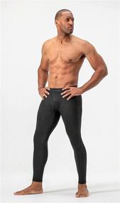 img 1 attached to 👖 2 Pack of DEVOPS Men's Thermal Compression Pants: High-Performance Athletic Leggings Base Layer Bottoms