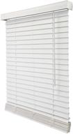 🪟 chicology cordless faux wood blinds inside mount 30"w x 48"h - best for kids, basic white option logo