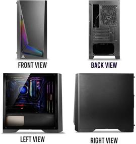 img 3 attached to 🕶️ Antec Dapper Dark Phantom DP301M: Compact Micro-ATX Gaming Case with ARGB Lighting and Tempered Glass Side Panel
