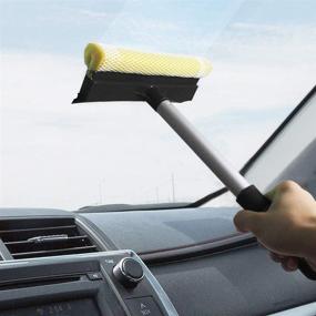 img 1 attached to 🧼 GLOYY 2 in 1 Window Squeegee Cleaning Tool: Efficient Window Cleaner and Car Washing Equipment in Black