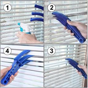 img 2 attached to 🧹 ANERONG Window and Sliding Door Track Cleaning Brush: 4-Piece Set for Effective Window Blind Cleaning, Windowsill Sweeping, and Gap Cleaning