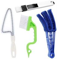 🧹 anerong window and sliding door track cleaning brush: 4-piece set for effective window blind cleaning, windowsill sweeping, and gap cleaning logo