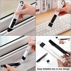 img 1 attached to 🧹 ANERONG Window and Sliding Door Track Cleaning Brush: 4-Piece Set for Effective Window Blind Cleaning, Windowsill Sweeping, and Gap Cleaning