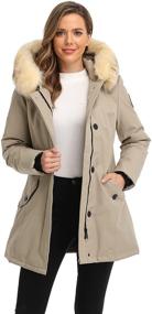 img 4 attached to PUREMSX Womens Winter Heavyweight Quilted Women's Clothing for Coats, Jackets & Vests