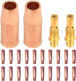 img 4 attached to 🔧 MIG Welding Gun Accessory Kit for Forney 140 FC-i MIG Gun: 20pcs 11-30 0.030" Contact Tips + 2pcs 21-50F Gas Nozzles + 2pcs 35-50 Welding Diffusers