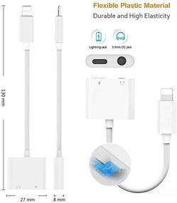 img 1 attached to 🎧 Адаптер наушников 3,5 мм для iPhone 11 - аудио+зарядное устройство с разъемом для iPhone 11 Pro/X/XR/XS/XS Max/7/7 Plus/8/8 Plus - "донгл" для подключения наушников, поддерживающий все версии IOS.