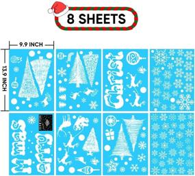 img 3 attached to Hidreams 152 PCS Snowflake Window Clings: Festive Christmas Decorations for Xmas Windows - 8 Sheets
