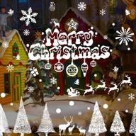 hidreams 152 pcs snowflake window clings: festive christmas decorations for xmas windows - 8 sheets logo