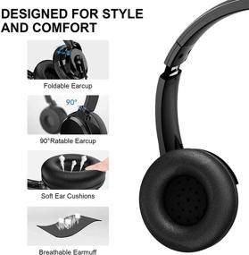 img 2 attached to 🎧 NPET CH10 USB Headset with Noise Cancelling Microphone & Audio Controls, 3.5mm Audio Jack Computer Headphones for PC, Tablet, Skype, Webinar, Cell Phone, All-Day Comfort Design