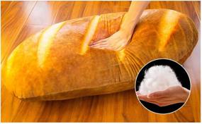 img 2 attached to Plush Pillow, Soft Butter Toast Bread Food Cushion Stuffed Toy - 3D Simulation Bread Shape, Ideal for Home Decor - 31.4