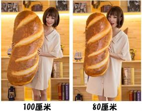 img 3 attached to Plush Pillow, Soft Butter Toast Bread Food Cushion Stuffed Toy - 3D Simulation Bread Shape, Ideal for Home Decor - 31.4