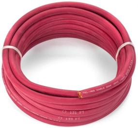 img 4 attached to Premium 1/0 Gauge Extra Flexible Welding Cable - 600 Volt - 🔌 Red - 20 Feet - Made in the USA - Enhanced for SEO