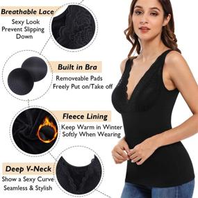 img 1 attached to JOYSHAPER Thermal Underwear Compression Black New Women's Clothing for Lingerie, Sleep & Lounge