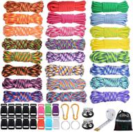 🧵 550 paracord crafting kit - werewolves survival cord diy weaving bundle with buckles, key rings, carabiner, whistle, soft tape measure логотип