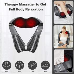 img 1 attached to Shiatsu Neck Shoulder Back Massager: Deep Tissue Pain Relief & Gift for Dad Mom Men Women. With Heat. Perfect for Home Office Car. Includes Carry Bag.