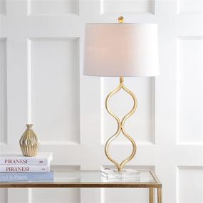 img 4 attached to 💡 JONATHAN Y JYL3028A Levi 31.5" GoldLeaf Metal/Crystal LED Table Lamp: Contemporary Glam for Bedroom, Living Room, Office, College Dorm