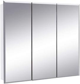 img 4 attached to 🏺 Design House 597484 Cyprus Medicine Cabinet Review: Fully Assembled Frameless Mirrored Tri-View Surface or Recessed Mount Bathroom Cabinet, 24.5 x 25