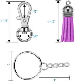 img 1 attached to Selizo 100Pcs Chain Tassel Keychain