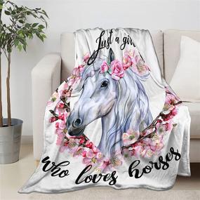 img 3 attached to Horses Blanket Flannel Microfiber Lightweight