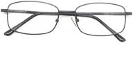 👓 rectangle full rim blue light blocking reading glasses - optimal eyeglasses for men and women logo