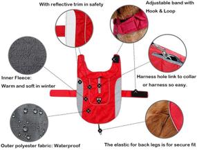 img 2 attached to 🐶 Morezi Waterproof Dog Warm Coats with Harness Hole - Jackets for Small and Medium Breed Puppies