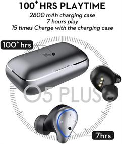 img 2 attached to Mifo O5 Plus Wireless Earbuds with 100 Hours Playback, Bluetooth 5.0 & 🎧 IPX7 Waterproof, Deep Bass Stereo Sound, Transparency Mode - Sports Earphones for In-Ear Headphones