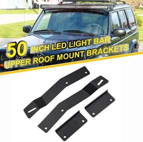 img 2 attached to 🚗 DaSen Roof Bracket Mounting for 50" Curved/Straight LED Light Bar - Jeep Cherokee XJ 1984-2001 (No Drill Installation)