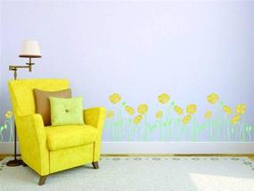 img 3 attached to 🌺 Classic Wild Flowers Border Stencil, 6.5 x 6.5 inch (S) - Poppy Field Painting Template for Improved SEO