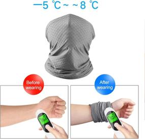 img 1 attached to 🥶 JUNHUI Cooling Neck Gaiter: Stay Cool and Protected in Style for Outdoor Activities!