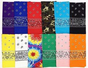 img 2 attached to 🧣 Versatile Bandana Multifunctional Headwear: Expand Your Styling Options with Assorted Handkerchief Designs