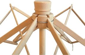 img 2 attached to 🧶 Optimal Performance: Premium Knitter Yarn Swift 24&#34; Umbrella Wooden Yarn Ball Winder - One Size Fits All