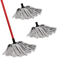 🧹 akoma wet mop with 3 washable heads: reusable dust mops for easy floor cleaning in kitchen, office, and more logo