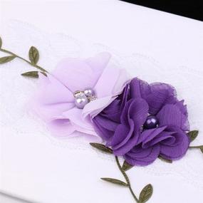 img 1 attached to Burlap Wedding Purple Flowers Pearls