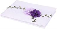 burlap wedding purple flowers pearls logo