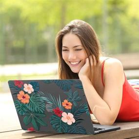 img 2 attached to 🌸 KKP MacBook Air 13 inch Case A1932 (New Ver 2018-2019 Release) with Keyboard Cover Screen Protector, 3D Flowers Pattern Hard Shell Case for MacBook Air 13 inch (F10)