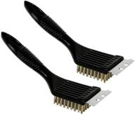 🔥 pack of 2 world kitchen 8-inch barbecue grill brush – stainless steel bristle scraper for efficient bbq grate cleaning logo