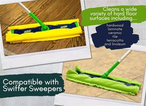 img 2 attached to 🌈 Xanitize Fleece Sweeper Mop Refills for Swiffer - Reusable & Effective Dry Duster for Hardwoods and Laminates - 5-Pack Rainbow II: A Powerful Cleaning Companion