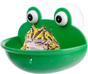 img 4 attached to 🐸 Amphibian Aquatic Frog Habitat, Cute Fish Tank Decoration for Small Aquatic Animals like Frogs, Toads, Geckos, Tadpoles, and Turtles